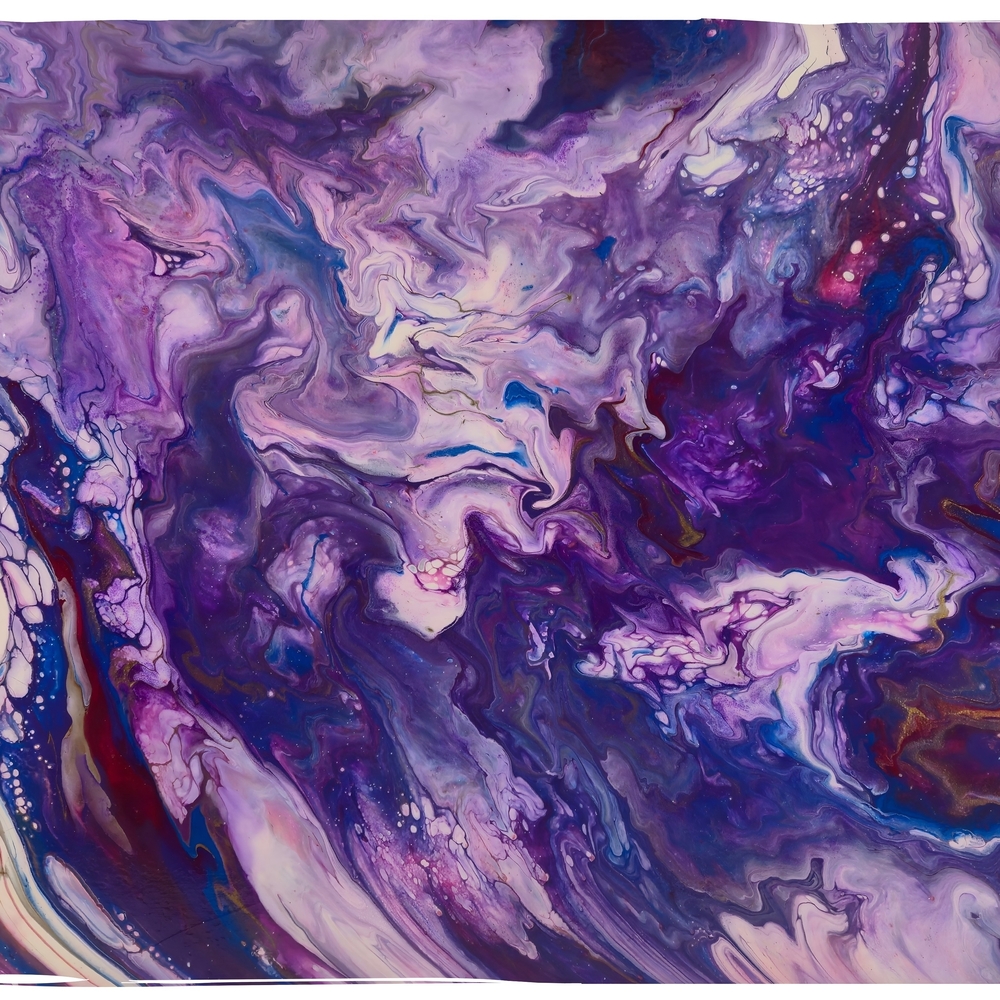 Vibrant Purple Abstract Art Canvas